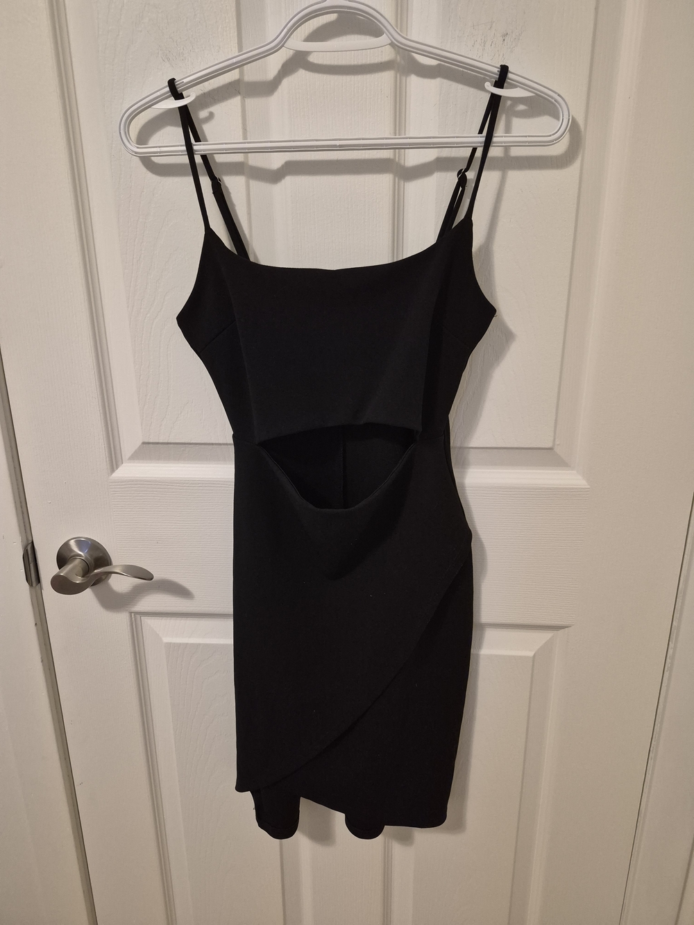 Black Cutout Spaghetti Strap Dress